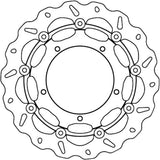 Front Floating Wave Brake Disc - Galfer Compatible With Yamaha Yzf-R1 1000 (2009-2011)