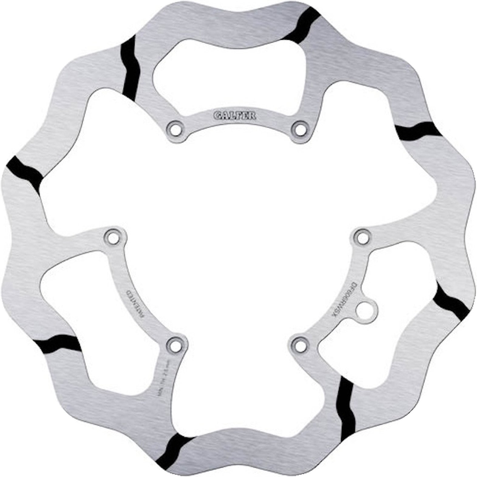 Front Fixed Oversized Grooved Wave Brake Disc - Galfer Compatible With Alfer 125 Vr 4T No Limits (2003)