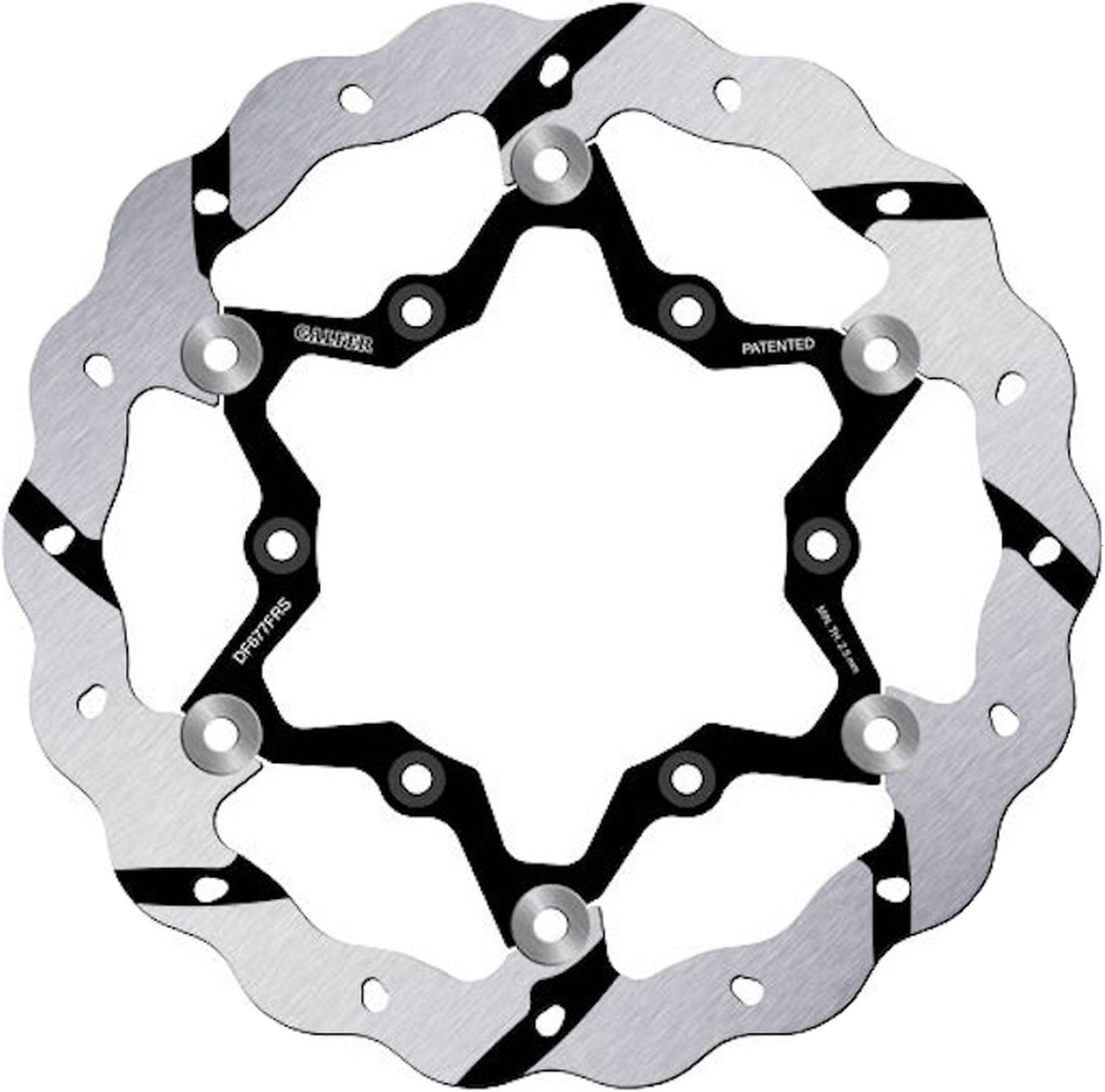 Front Floating Oversized Grooved Wave Brake Disc - Galfer Compatible With Ajp Enduro 250 (2005)