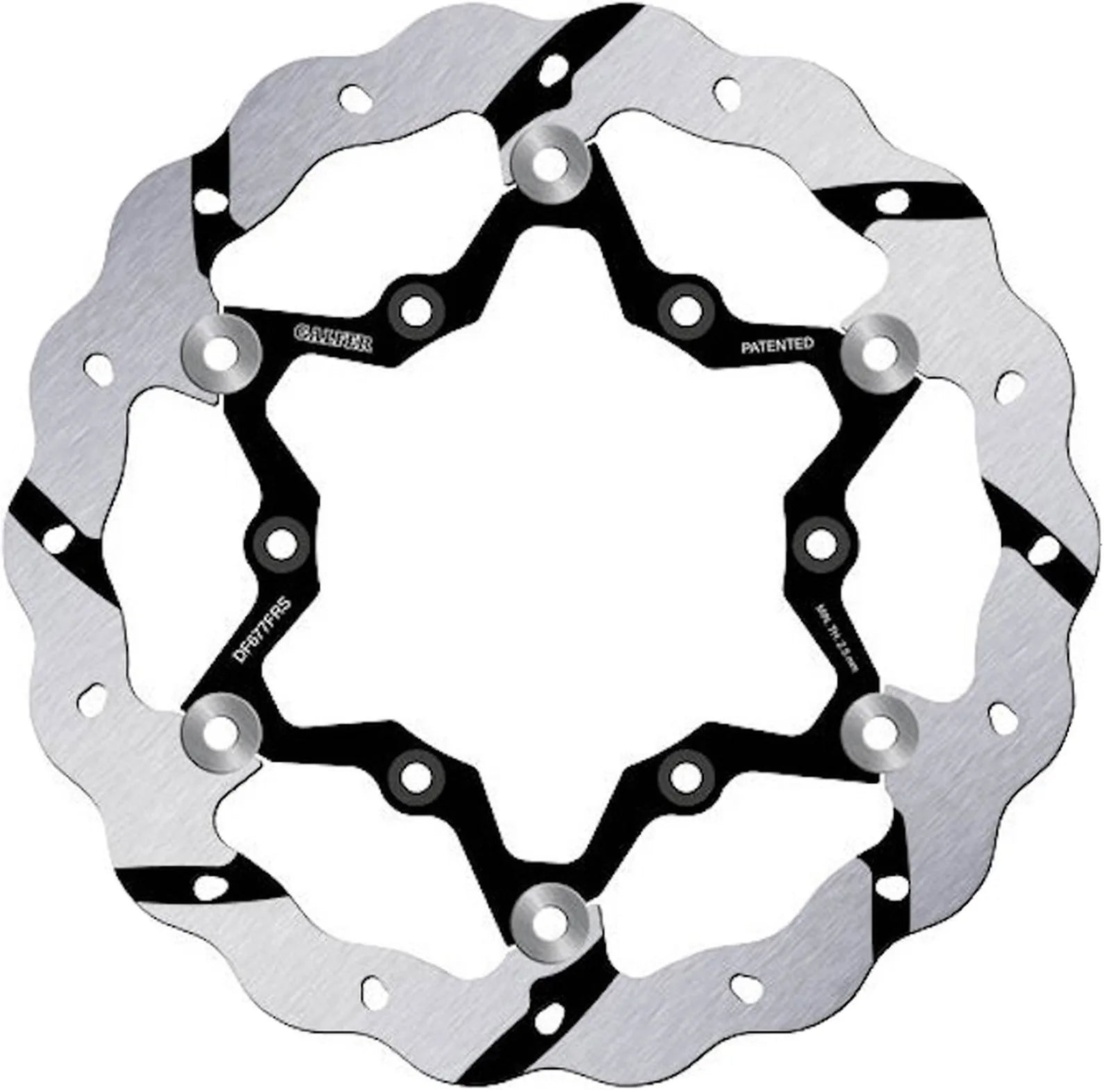 Disque De Frein Avant Flottant Surdimensionné Grooved Wave - Galfer Compatible Avec Gasgas Ec 200 (2001)