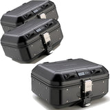 Trekker Dolomiti Aluminium Black Top Case + Side Cases - 90 Lt Trekker Dolomiti Aluminium - Givi Compatible With Suzuki An 650 Burgman - Executive (2013-2020)
