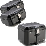 Trekker Dolomiti Aluminium Black Top Case + Side Cases - 106 Lt Trekker Dolomiti Aluminium - Givi Compatible With Honda Nx 500 (2024)