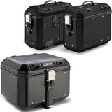 Top Case + Valises Laterales Trekker Dolomiti Aluminium Noir 118 Lt Trekker Dolomiti Aluminium - Givi Compatible Avec Honda Nc 700 S (2012-2013)