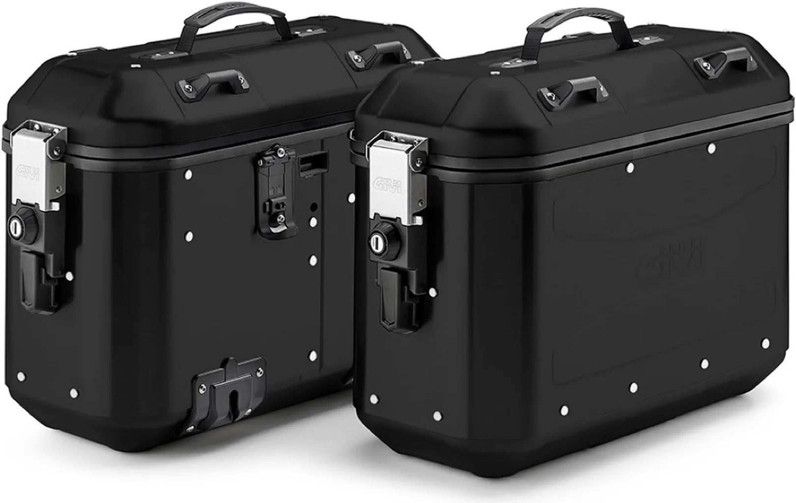 Valises Laterales Monokey Trekker Dolomiti Aluminium Noir 72 Lt Trekker Dolomiti Aluminium - Givi Compatible Avec Ktm 1290 Super Adventure R (2021-2024)