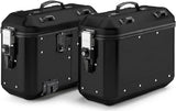 Monokey Trekker Dolomiti Black Aluminium Side Cases - 72 Lt Trekker Dolomiti Aluminium - Givi Compatible With Kawasaki Versys X 300 (2017-2024)