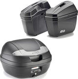 Top Case + Valises Laterales Vision Noir Tech 78 Lt Vision Technopolymères - Givi Compatible Avec Honda Crf 1000 L Africa Twin (2018-2019)