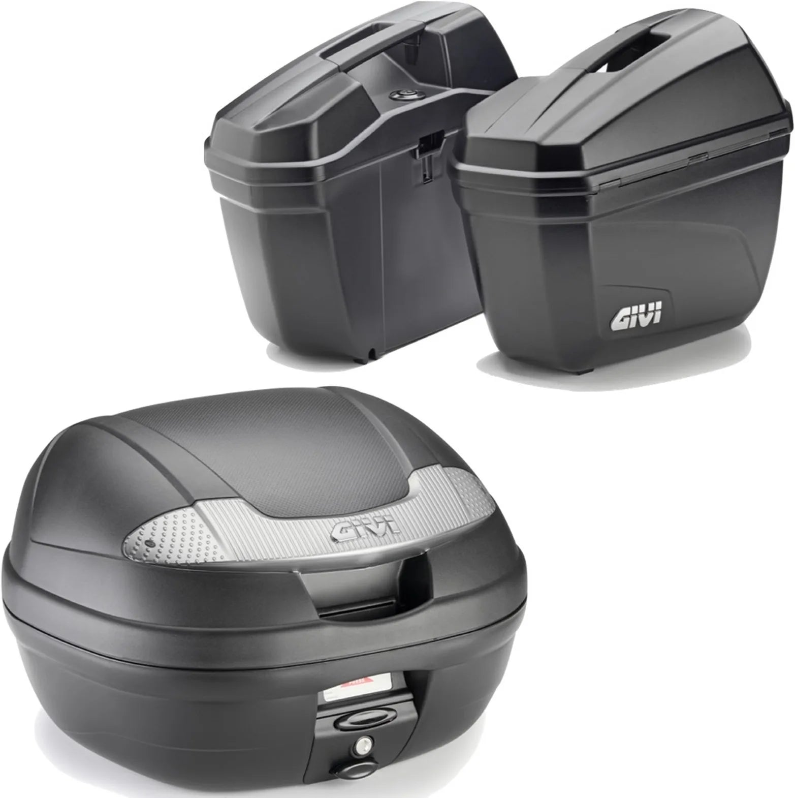 Top Case + Valises Laterales Vision Noir Tech 78 Lt Vision Technopolymères - Givi Compatible Avec Benelli Trk 702 X (2023-2024)
