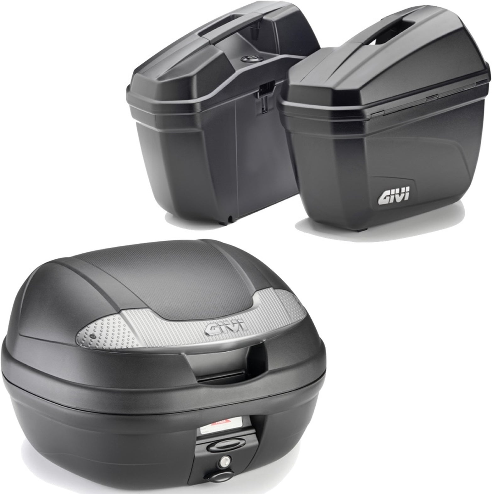 Vision Black Tech Top Case + Side Cases - 78 Lt Vision Technopolymer - Givi Compatible With Benelli Trk 702 X (2023-2024)