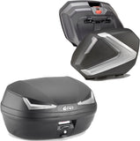 Top Case + Valises Laterales Simply Iv Argent Tech 119 Lt Simply Iv Technopolymères - Givi Compatible Avec Honda Cb 500 X (2019-2023)