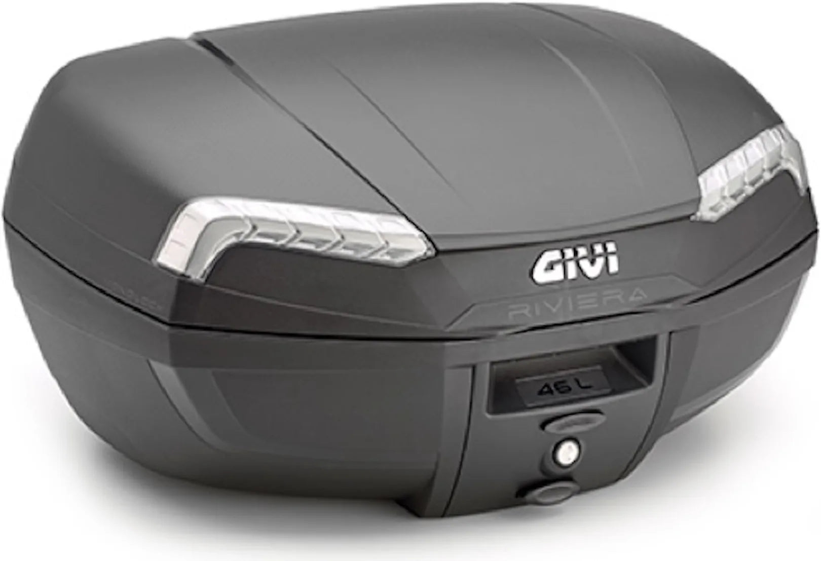 Top Case Monolock Riviera Noir Tech 46 Lt Riviera Technopolymères - Givi Compatible Avec Ktm 200 Duke (2011-2016)