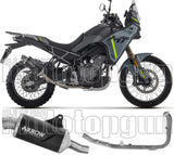 Système D'Échappement Complet Sans Catalyseur Et Homologué Au Niveau Sonore Indy-Race Evo Aluminium Noir Embout Acier - Arrow Special Parts Compatible Avec Cfmoto 450 Mt (2025-2026)