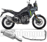 Système D'Échappement Complet Sans Catalyseur Et Homologué Au Niveau Sonore Indy-Race Evo Titanium Embout Acier - Arrow Special Parts Compatible Avec Cfmoto 450 Mt (2025-2026)