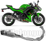 Système D'Échappement Complet Sans Catalyseur Et Homologué Au Niveau Sonore Veloce Titanium Embout Carby - Arrow Special Parts Compatible Avec Kawasaki Z 650 (2024-2026)