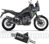 Système D'Échappement Homologué Au Niveau Sonore Indy-Race Evo Aluminium Noir Embout Acier - Arrow Special Parts Compatible Avec Cfmoto 450 Mt (2025-2026)