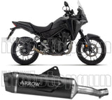 Système D'Échappement Homologué Au Niveau Sonore Indy-Race Evo Aluminium Noir Carbon - Arrow Special Parts Compatible Avec Honda Nx 500 (2024-2026)
