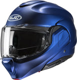 Casque Modulable Pour Moto Hjc F100 Advanced Fiberglass Composite Bleu Métallisé Semi-Mat Taille 08 M