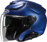 Casque Urban Pour Moto Hjc F31 Advanced Fiberglass Bleu Métallisé Semi-Mat Taille 06 Xs