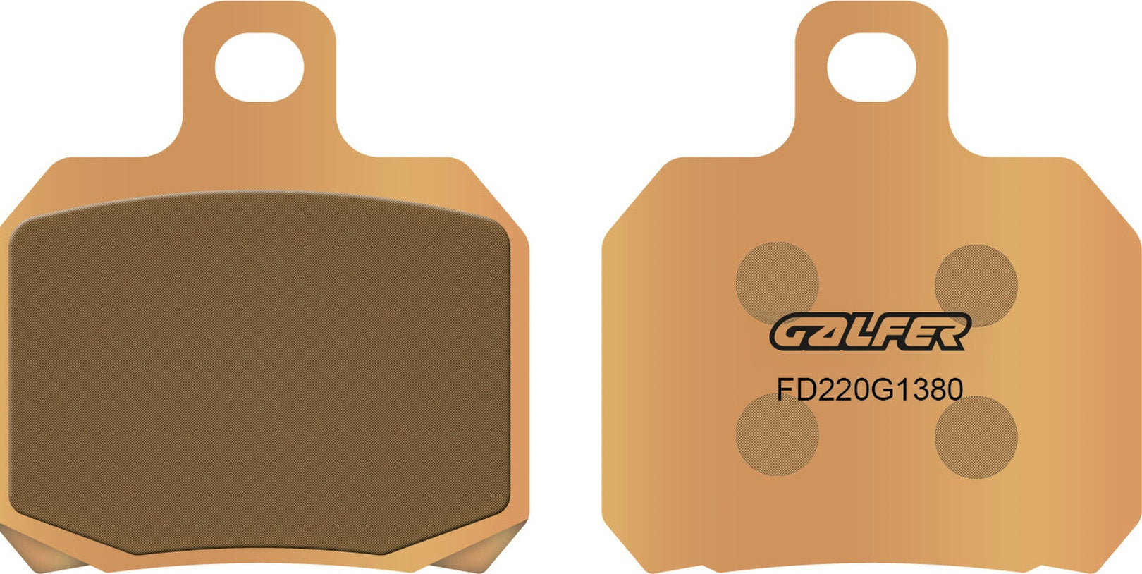 Rear Sintered Scooter Brake Pads - Galfer Compatible With Adiva Ad 250 (2009)