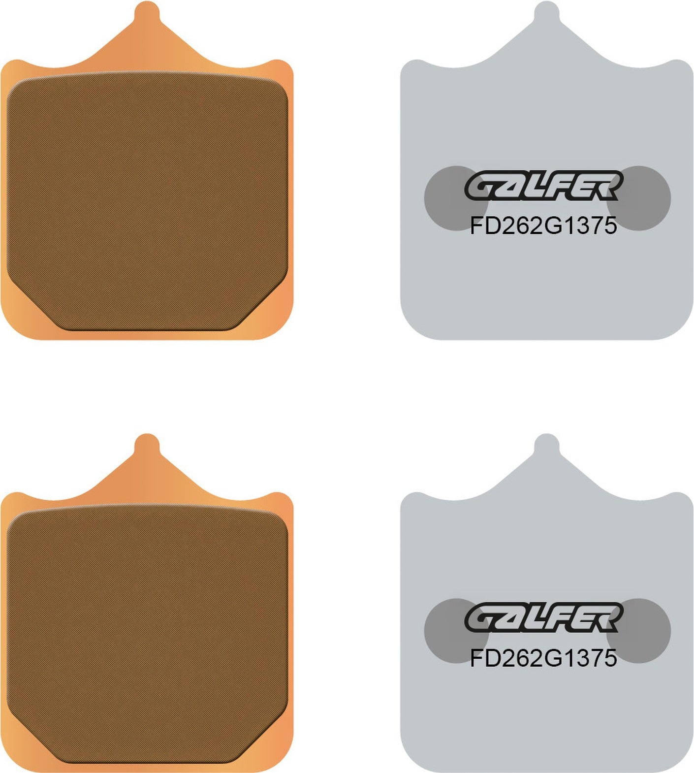 Front Sintered Sport Brake Pads - Galfer Compatible With Generic Grs 600 (2013)