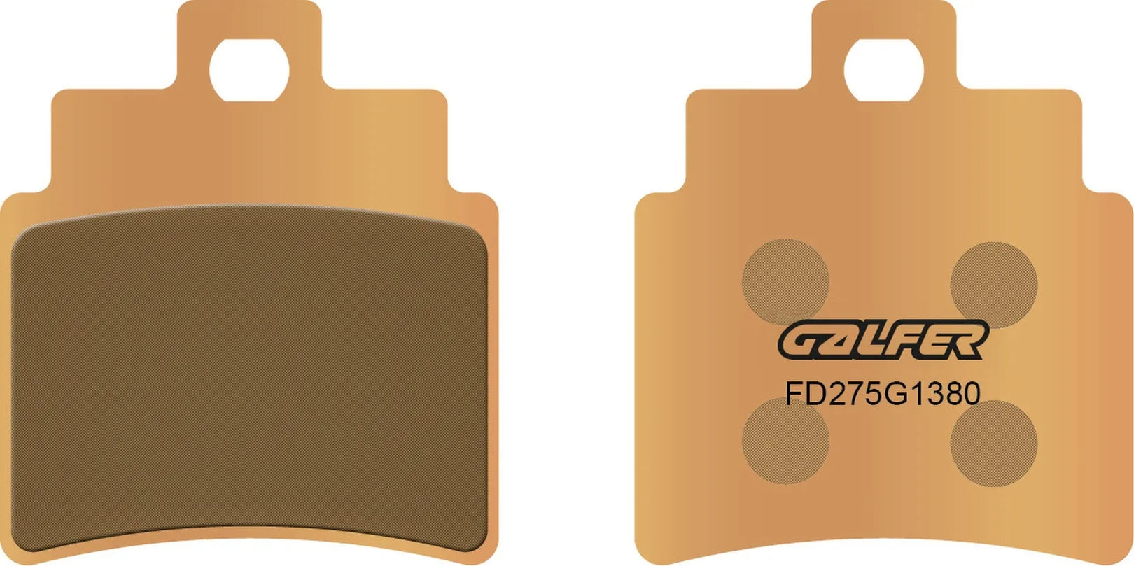 Rear Sintered Scooter Brake Pads - Galfer Compatible With Masai A 300 Quad (2005)