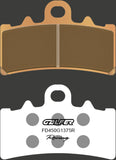 Front Sintered Sport Racing Brake Pads - Galfer Compatible With Fantic Motor Caballero Scrambler 125 (2018)