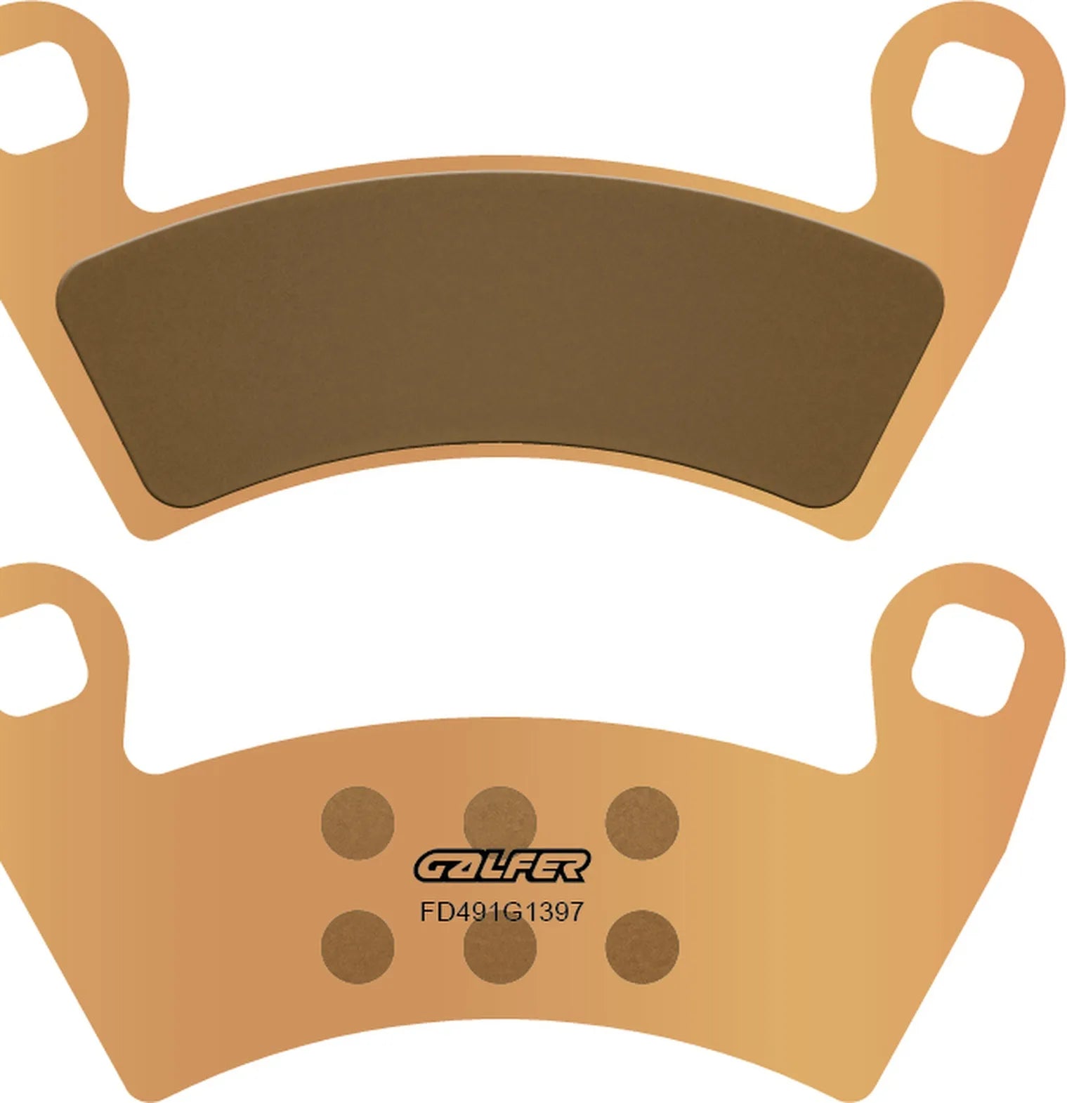 Front Sintered Quads Brake Pads - Galfer Compatible With Polaris Rzr Rzr Xp 1000 (2014)