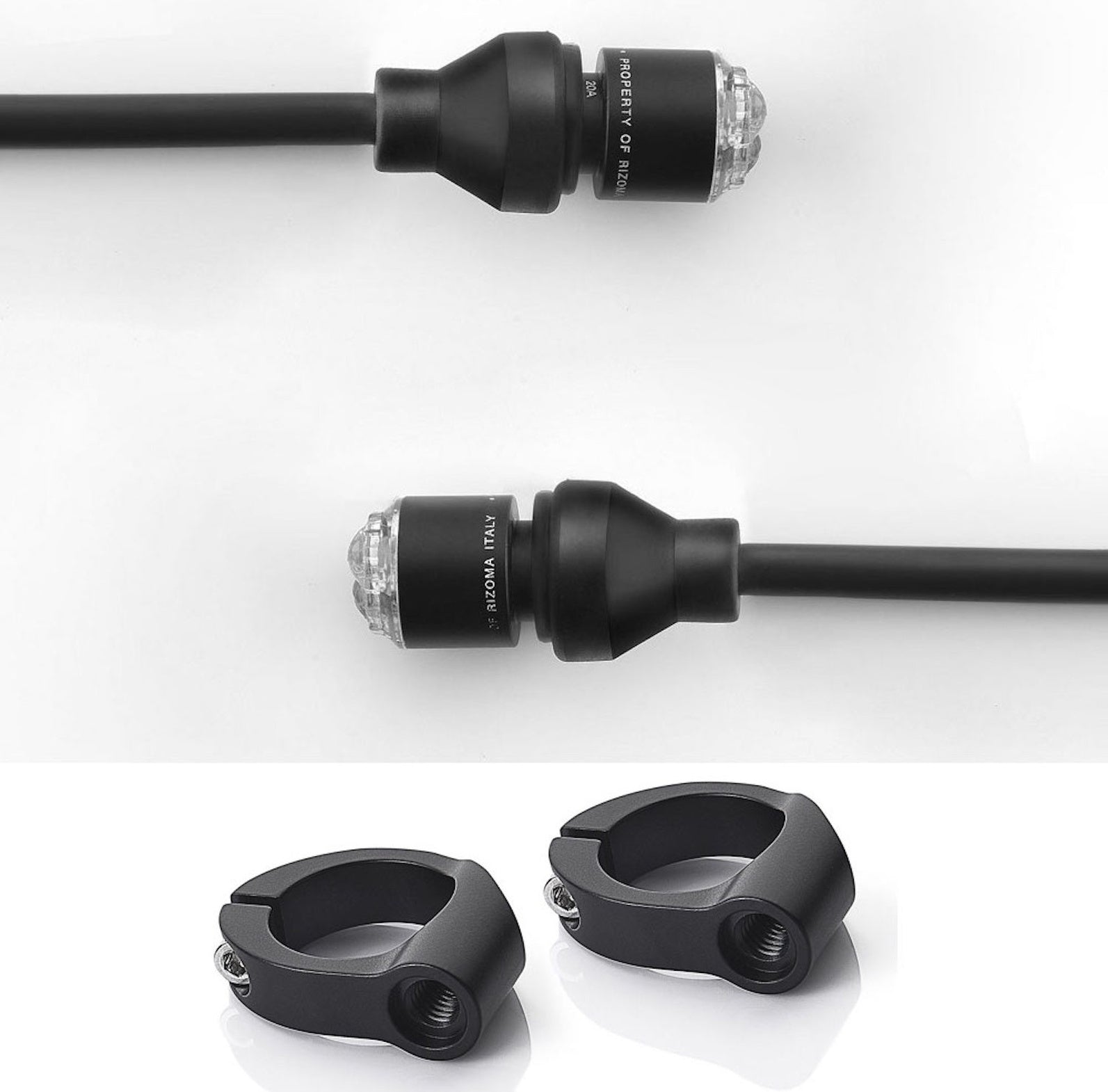 Couple Led Turn Signal Front + Mirror Kit Light Unit - Rizoma Compatible With Triumph Bonneville T100 (2014-2015)