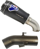 Exhaust Tip Without Sound Certification Gp2R Titanium Black Carbon Cap - Termignoni Compatible With Benelli Leoncino 500 Trail (2018-2020)