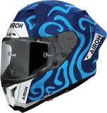 Casque Intégral Pour Moto Airoh Gp800 - Gp8Sw18 Hpc Carbon Bleu Gloss Swain Taille M