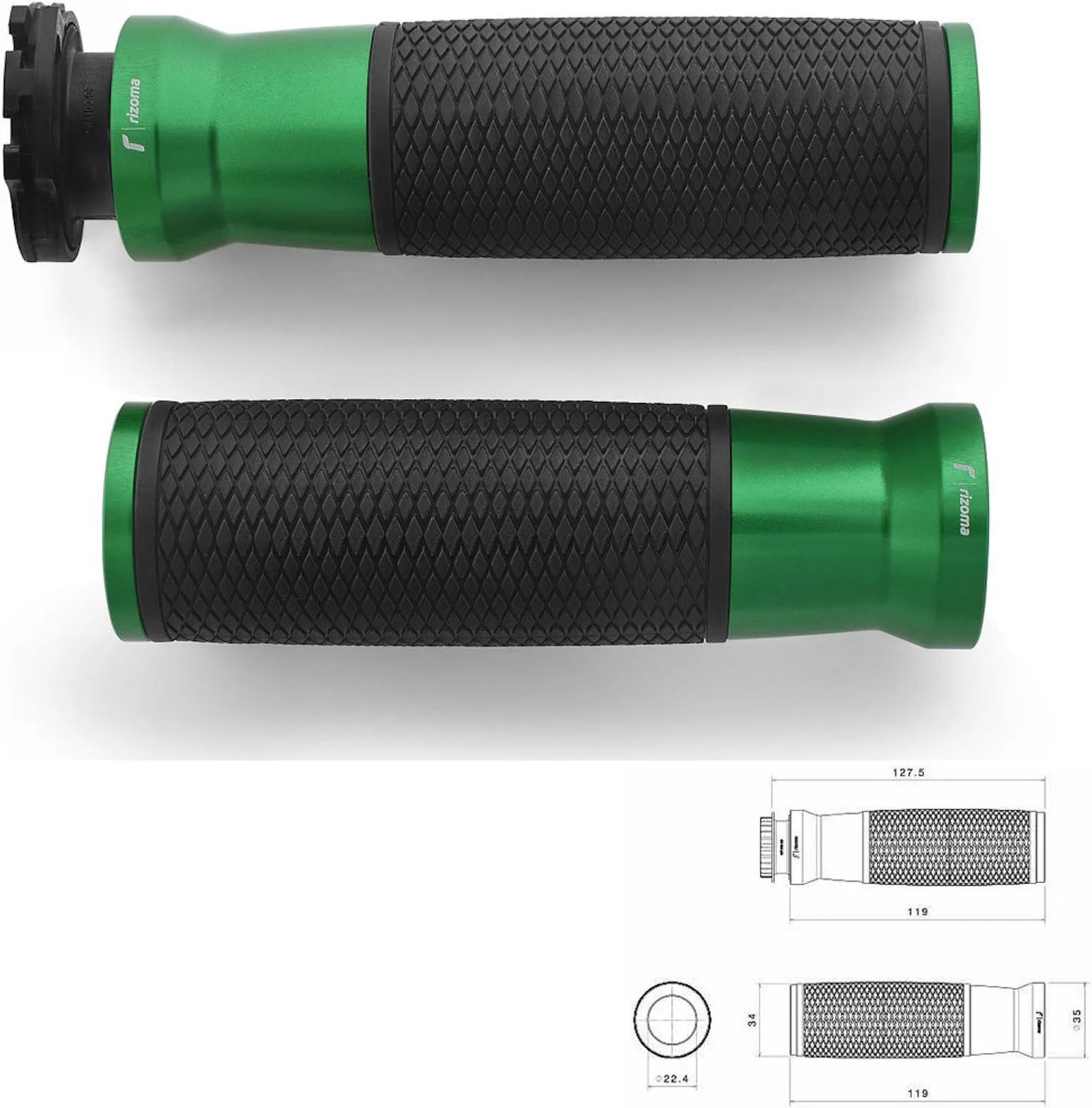 Boutons Ø22 Urlo - Rizoma Compatible Avec Mv Agusta Brutale 800 Eas Abs (2016)