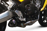Système D'Échappement Catalytique Sans Homologation Acoustique Relevance Carbon Carbon Cap - Termignoni Compatible Avec Honda Cb 650 (2014-2018)