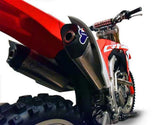 Système D'Échappement Complet Sans Homologation Acoustique Titanium Carbon Cap - Termignoni Compatible Avec Honda Crf 450 (2018-2019)