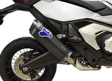 Système D'Échappement Homologué Au Niveau Sonore Scream Titanium Noir Carbon Cap - Termignoni Compatible Avec Honda Forza 750 (2021-2024)