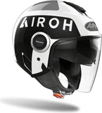 Casque Urban Pour Moto Airoh Helyos - He614 Thermoplastic Hrt Blanc Gloss Color Taille M