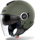 Casque Urban Pour Moto Airoh Helyos - He670 Thermoplastic Hrt Vert Militaire Mat Color Taille Xxl