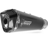 Complete Catalytic Exhaust System With Sound Certification Delta Race Steel Black Carbon Fiber End Cap - Mivv Compatible With Aprilia Tuono 125 (2025-2026)