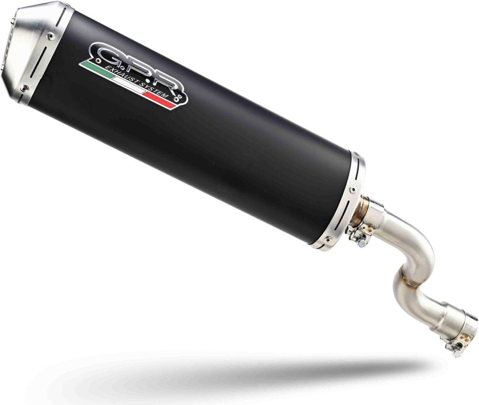 Complete Non-Catalytic Exhaust System With Sound Certification Evo4 Road Black Aluminium - Gpr Compatible With Kymco K-Xct 300 (2012-2015)