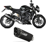 Complete Non-Catalytic Exhaust System With Sound Certification Sr-1 Black Titanium - Mivv Compatible With Triumph Street Triple 765 R - Rs (2025-2026)