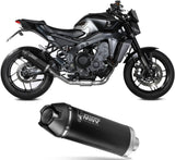 Complete Catalytic Exhaust System With Sound Certification Ak-1 Steel Black Carbon Fiber End Cap - Mivv Compatible With Yamaha Fz-09 (2025-2026)
