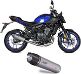 Complete Non-Catalytic Exhaust System With Sound Certification Ak-1 Steel Black Carbon Fiber End Cap - Mivv Compatible With Yamaha Mt-07 (2025-2026)