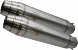 Système D'Échappement Homologué Au Niveau Sonore Deeptone Cafe Racer Acier - Gpr Compatible Avec Honda Transalp Xl 650 V (2000-2006)