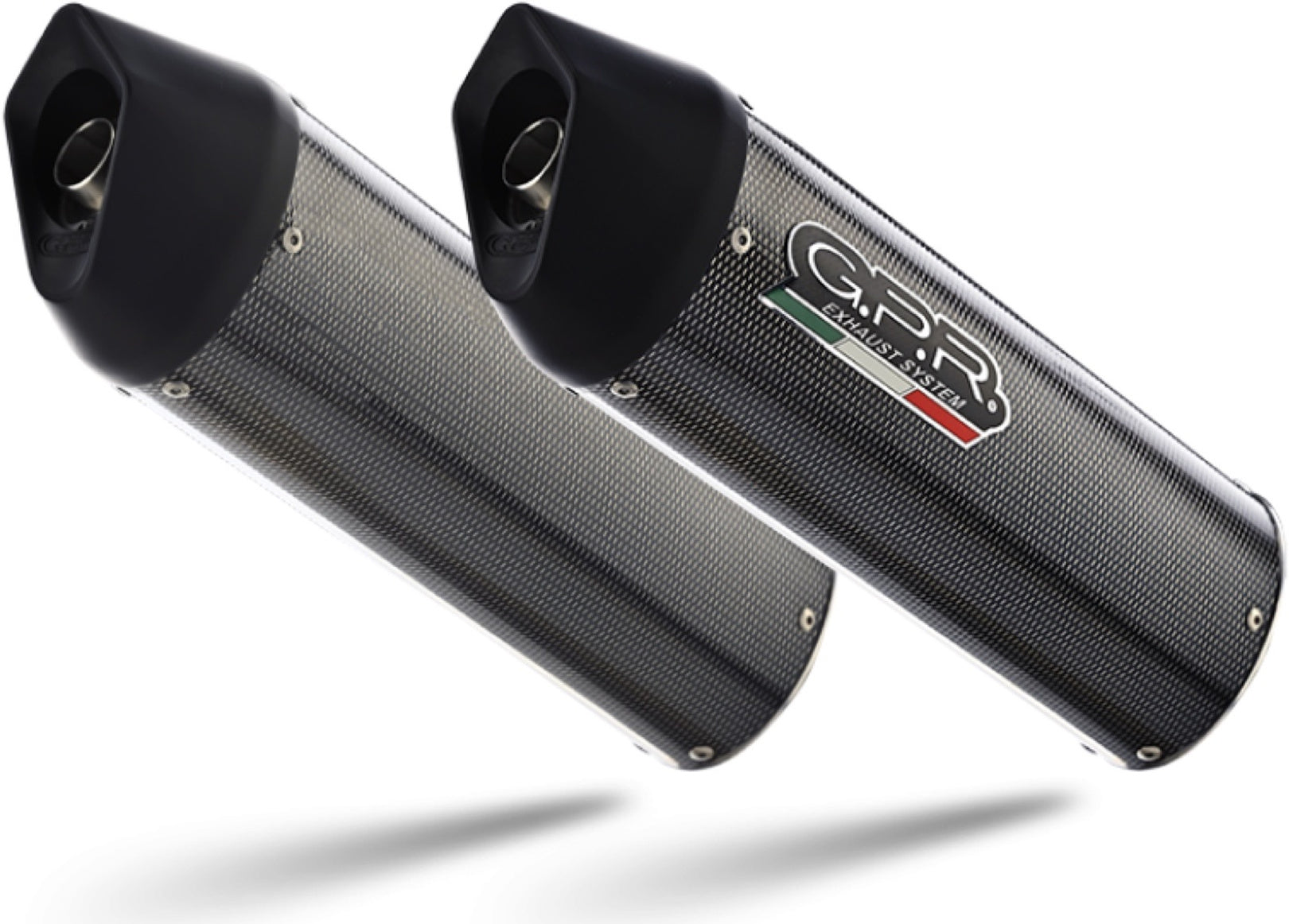 Dual Exhaust System With Sound Certification Furore Carbon Look - Gpr Compatible With Triumph Speed Triple 1050 (2005-2010)