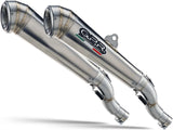 Double Sortie D'Échappement Homologuée Au Niveau Sonore Powercone Evo Acier - Gpr Compatible Avec Kawasaki Z 1000 Sx (2011-2016)