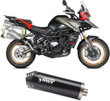 Exhaust Tip With Noise Certification Oval Steel Black Carbon Fiber End Cap - Mivv Compatible With Qj Motor Srt 800 Sx (2024)