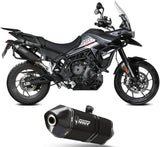 Exhaust Tip With Noise Certification Speed Edge Steel Black - Mivv Compatible With Triumph Tiger 850 Sport (2021-2025)