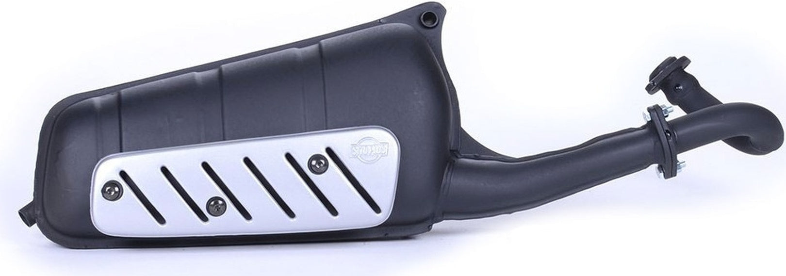 Complete Catalytic Exhaust System With Sound Certification X-Fight Steel Black - Leovince Compatible With Rieju Mrt 50 - Pro - Sm (2009-2012)