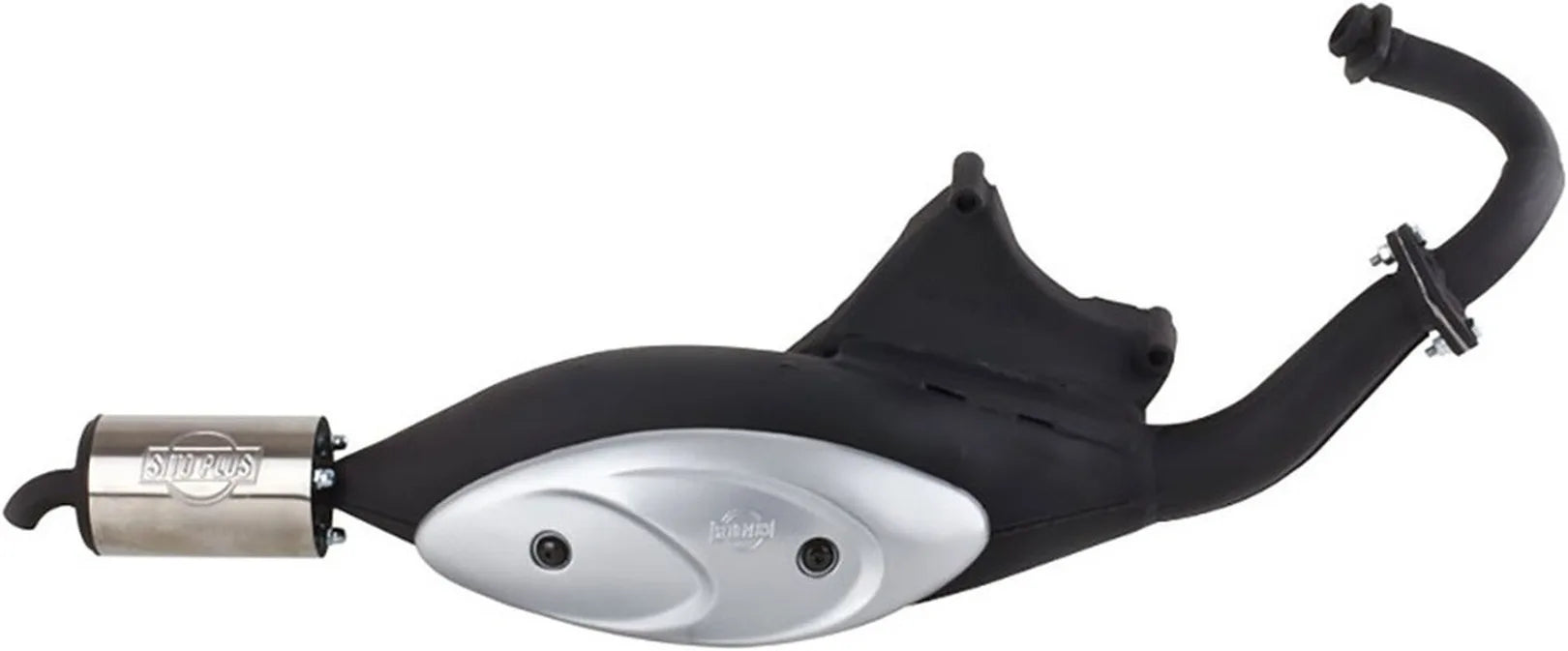 Système D'Échappement Complet Avec Catalyseur Et Homologation Acoustique Sitoplus Acier - Leovince Compatible Avec Gilera Stalker 50 (1997-2004)
