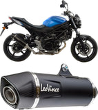 Système D'Échappement Homologué Au Niveau Sonore Nero Acier Embout Carbon Fiber - Leovince Compatible Avec Suzuki Sv 650 X (2018-2023)