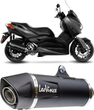 Système D'Échappement Homologué Au Niveau Sonore Nero Acier Embout Carbon Fiber - Leovince Compatible Avec Yamaha X-Max 300 (2017-2020)