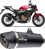 Exhaust Tip With Noise Certification Lv Corsa S Steel Full Black Steel Black End Cap - Leovince Compatible With Kawasaki Z 900 A2 (2025-2026)